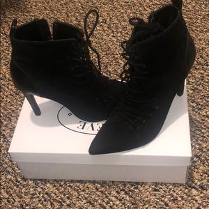 Leather and suede boots